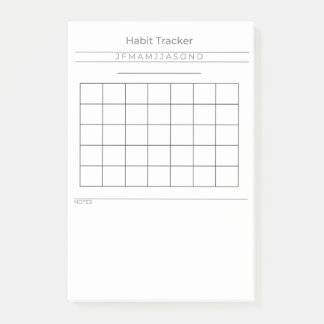 Anpassade Habit Tracker Post it Notes Post-it Block
