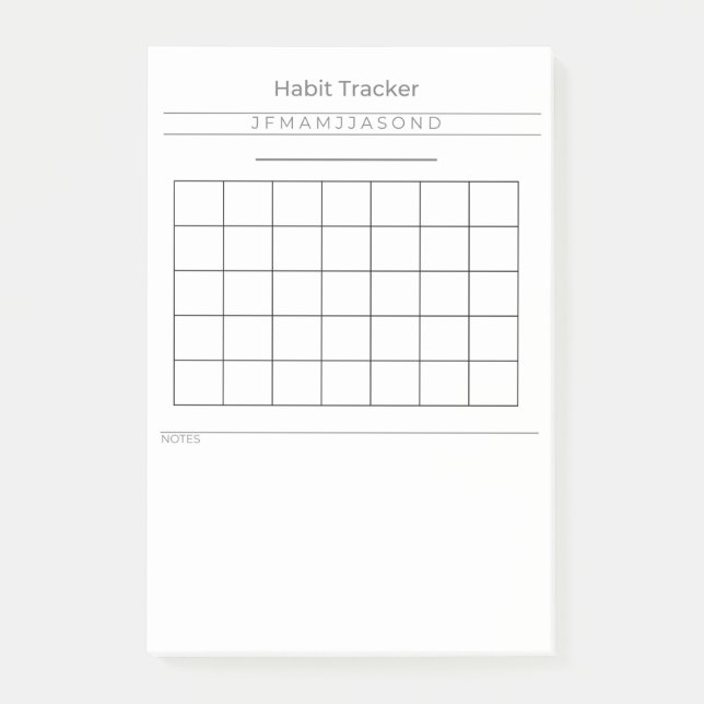 Anpassade Habit Tracker Post it Notes Post-it Block (Framsida)