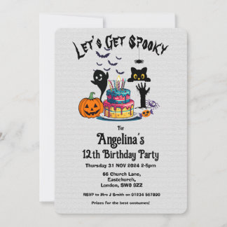Anpassade Halloween-Barn-Födelsedagsfest Inbjudningar