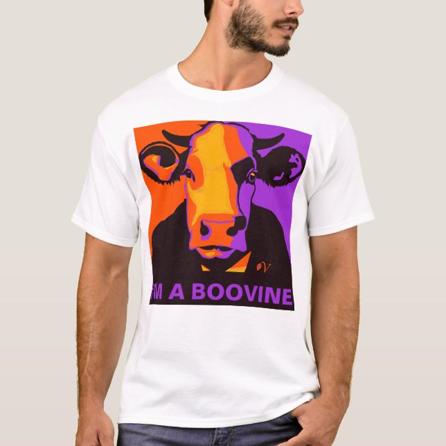 Anpassade! Halloween Boovine Pop Art Cow Tshirt T Shirt (Framsida)