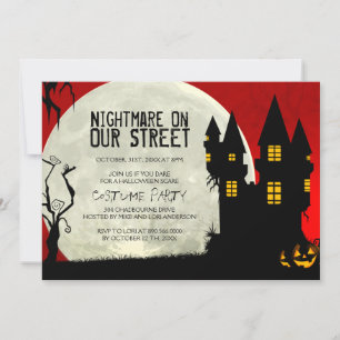 Anpassade Halloween Costume Party-inbjudan Inbjudningar