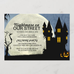 Anpassade Halloween Costume Party-inbjudan Inbjudningar