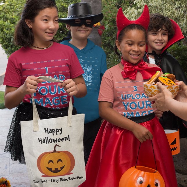 Anpassade Halloween fest Tote Bag Tygkasse (Personalize your Candy Tote Bag!)