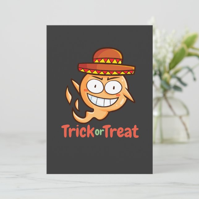 Anpassade Halloween Mexikansk gästinbjudan Inbjudningar (Stående Fram)