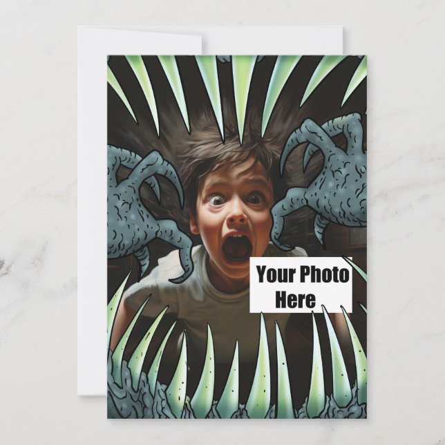 Anpassade Halloween Monster Mouth Inbjudningar (Framsida)