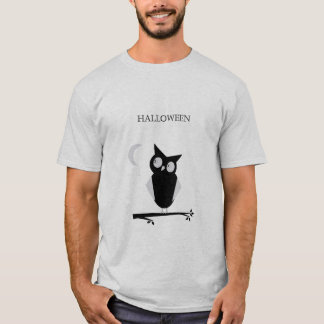 Anpassade Halloween T-Shirt med tecknad uggla