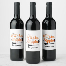 Anpassade Halloween-vinetiketter Vinflaska Etikett