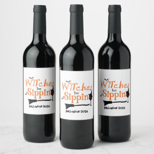 Anpassade Halloween-vinetiketter Vinflaska Etikett