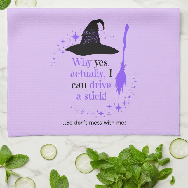 Anpassade Halloween Witch Hat Kitchen Towel Kökshandduk (Vikta)