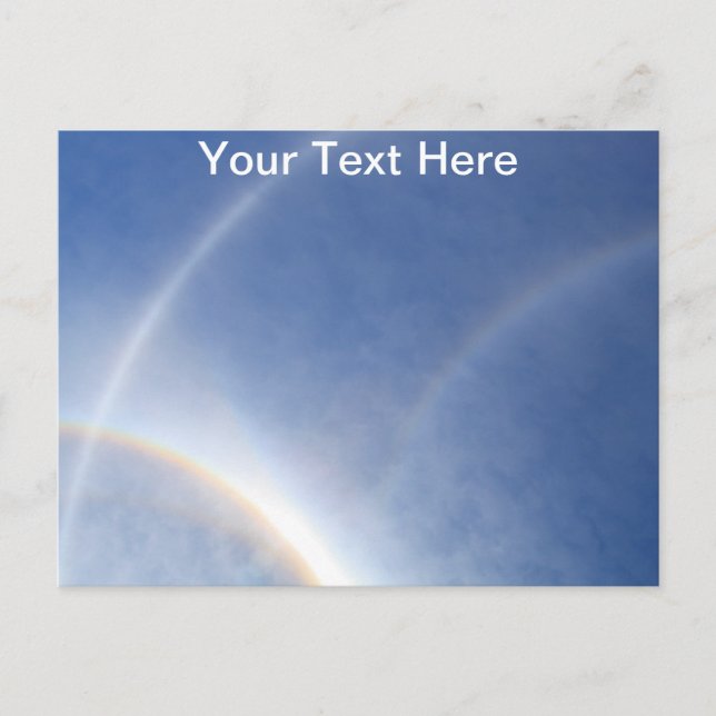 Anpassade halos runt vykortet sol vykort (Framsida)