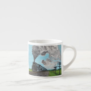 Anpassade Hand Pawarden Tåg Mini Espressomugg