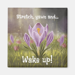 Anpassade Hand plockade Crocus Flowers Magnet
