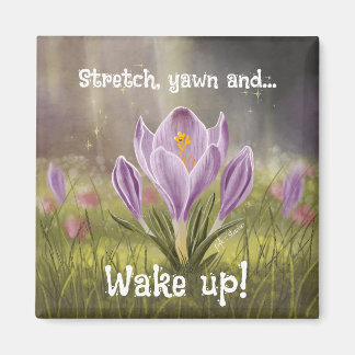 Anpassade Hand plockade Crocus Flowers Magnet