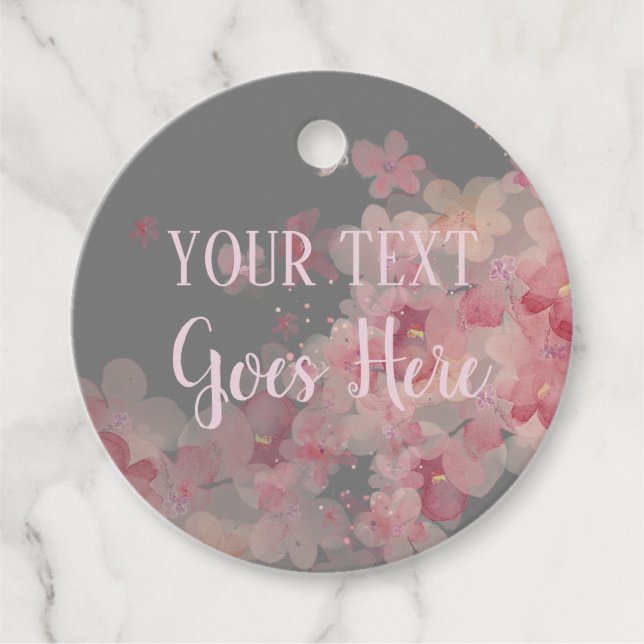 Anpassade Handgjord blommigt andedräkt Gåvor Etiketter (Framsida)