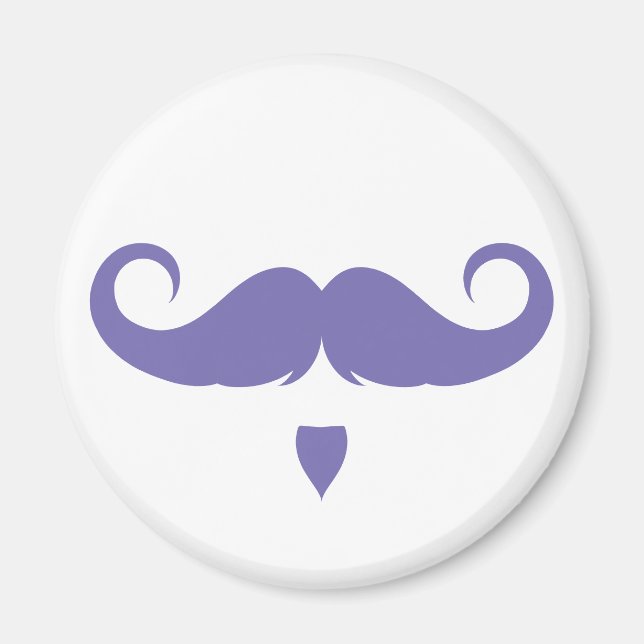 Anpassade Handlebar Mustache Magnet (Framsidan)