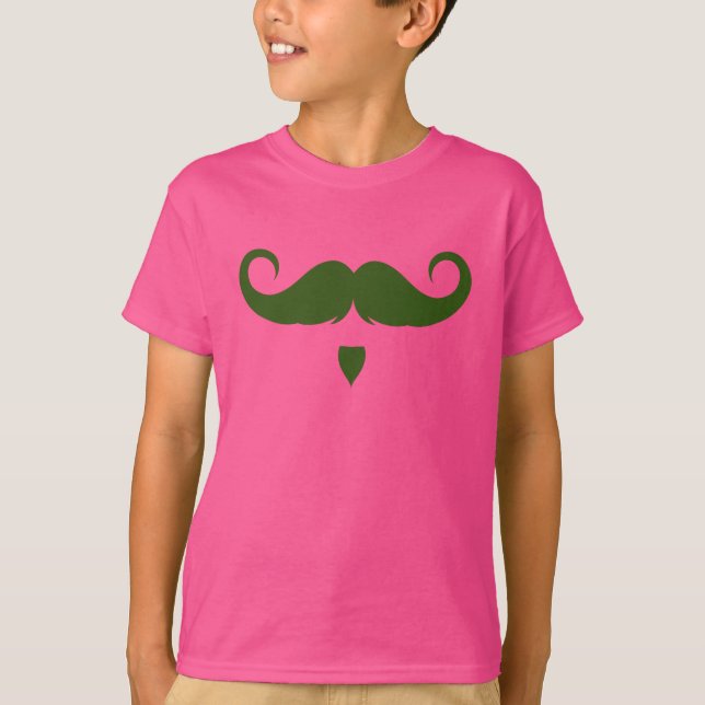 Anpassade Handlebar Mustache T Shirt (Framsida)