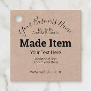 Anpassade Handmade Hobby Craft DIY Business Gåvor Etiketter