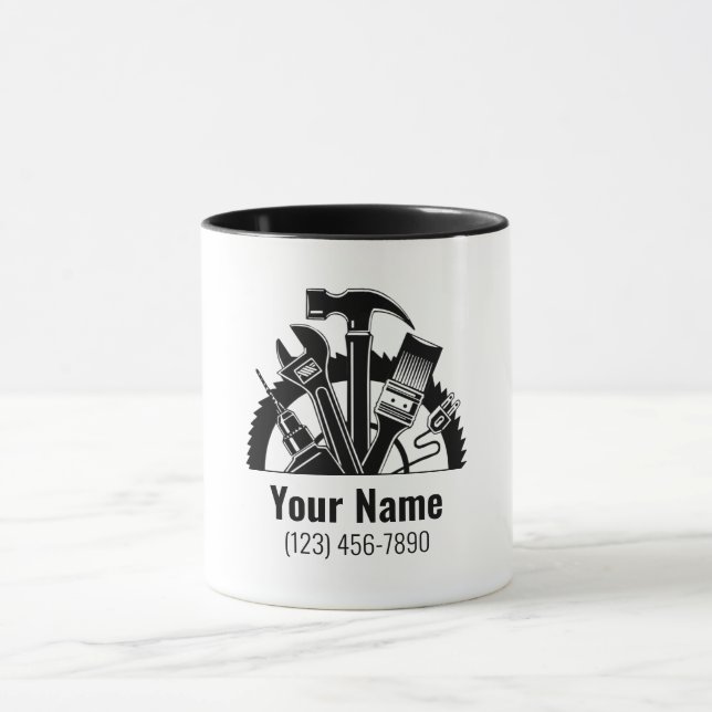Anpassade handyman verktyg mugg (Center)