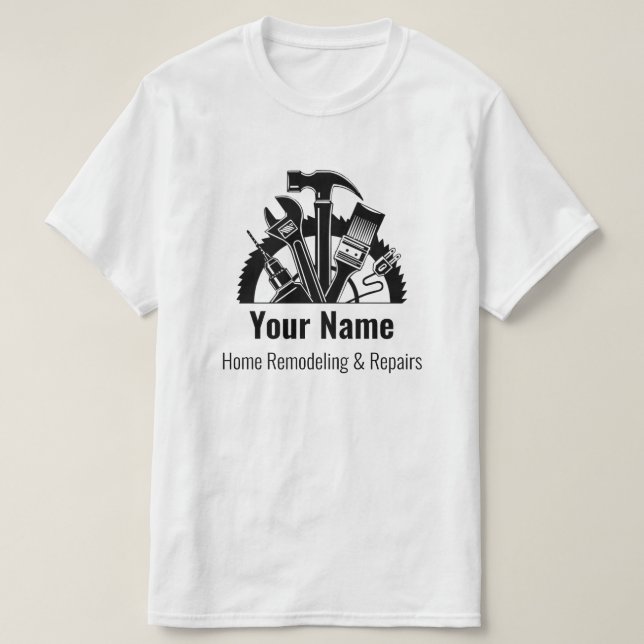 Anpassade handyman verktyg v2 t shirt (Design framsida)
