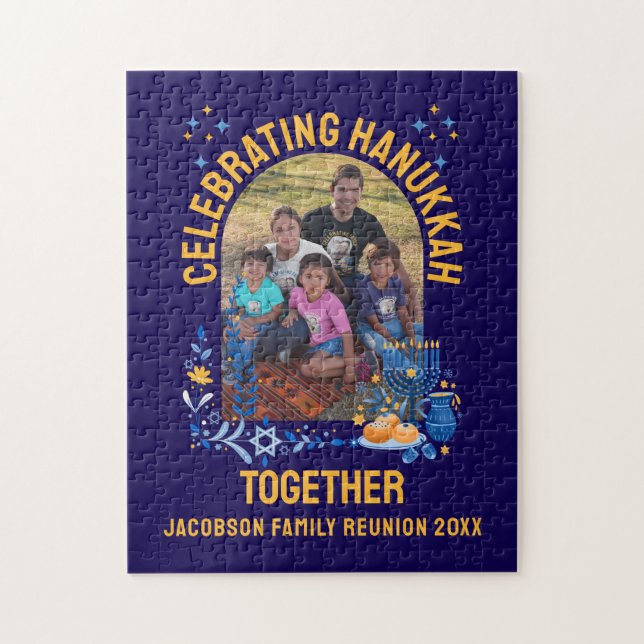 Anpassade HANUKKAH FAMILY REUNION Souvenir Pussel (Vertikal)