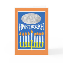 Anpassade Hanukkah Photo Card, Menorah