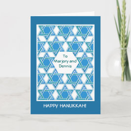 Anpassade Hanukkah Star av David Greeting Card Helgkort
