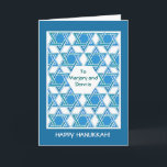 Anpassade Hanukkah Star av David Greeting Card Helgkort<br><div class="desc">Ett anpassade Hanukkah-kort med en stjärna av David mönster av Judy Adamson. Det finns utrymme på framsidan för ert eget budskap,  och insidan av hälsning är också anpassade.</div>