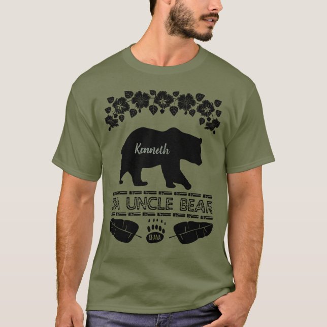 Anpassade Hawaii Da farbror Bear Silhouette T Shirt (Framsida)