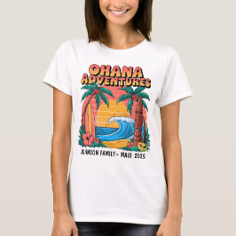 Anpassade Hawaiian Family Vacation T-Shirt