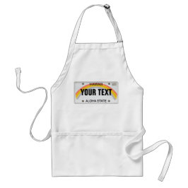 (Anpassade) Hawaiian License Plate Apron Förkläde
