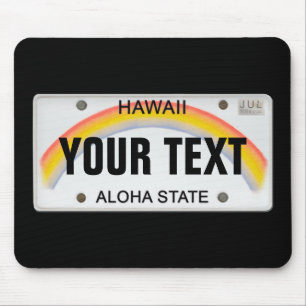 (Anpassade) Hawaiiansk licensskylt Musmatta
