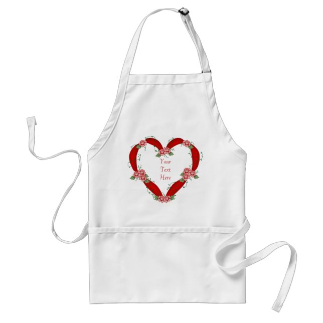 Anpassade Heart - menyfliksområdet - Apron Förkläde (Framsidan)
