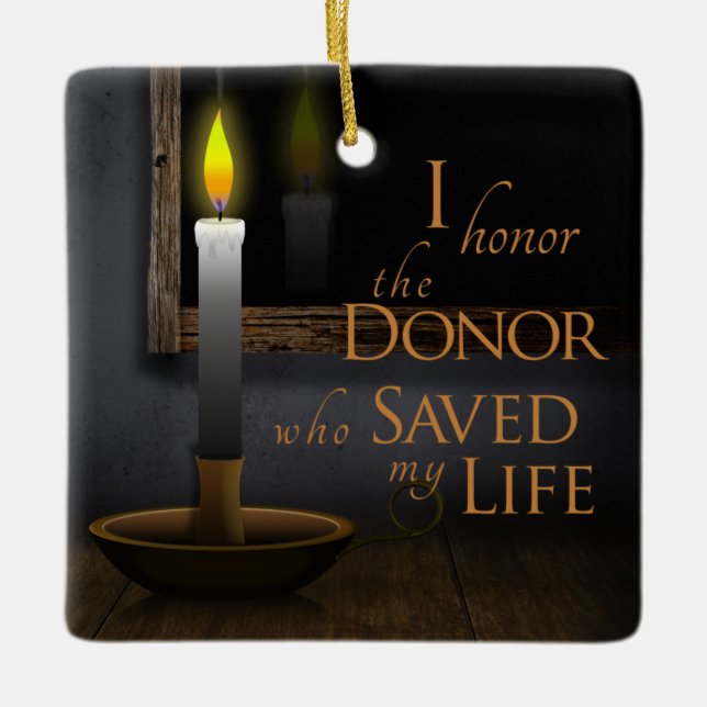 Anpassade hedra min organdonator - transplantation julgransprydnad keramik (Framsida)