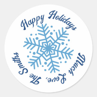 Anpassade Helgdag Brev och Gift Stickers Runt Klistermärke