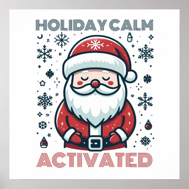 Anpassade Helgdag Lugn Santa Poster (Framsidan)