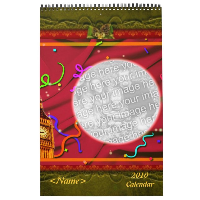 Anpassade Helgdagars Foto ramar 2010 Kalender (Omslag)