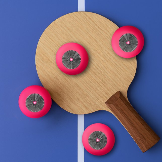 Anpassade Helig Heart - Grått & White Coola Rad Pingisboll (Skapare uppladdad)