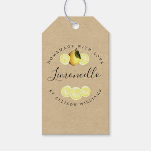 Anpassade Hemmagjorda Limoncello Kraftpapper Prese Presentetikett