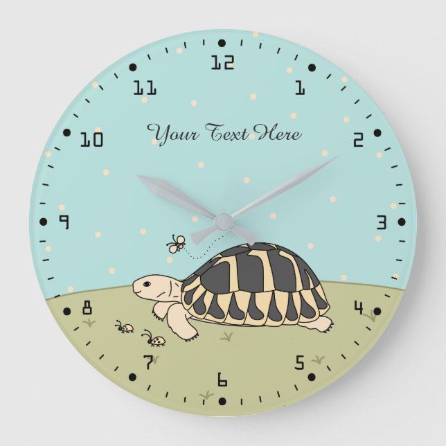 Anpassade Hermanns Tortoise Clock Stor Klocka (Framsida)