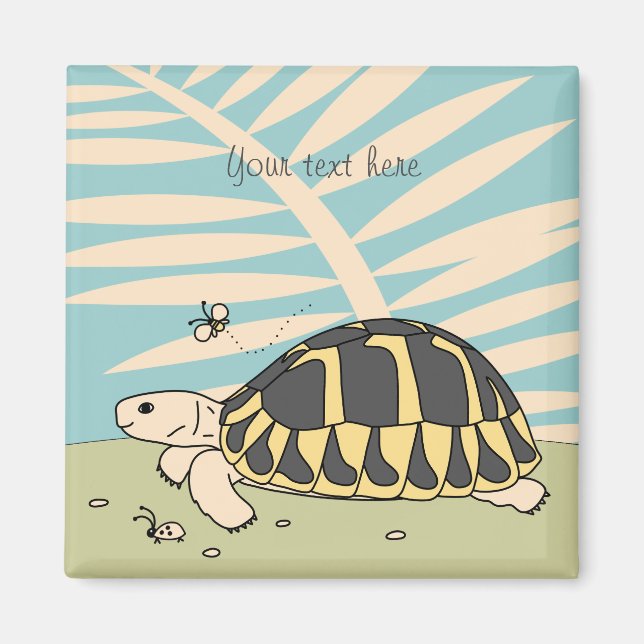 Anpassade Hermanns Tortoise Magnet (Framsidan)