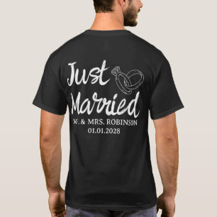 Anpassade herr- och fru-shirts för par, nybröllops t shirt