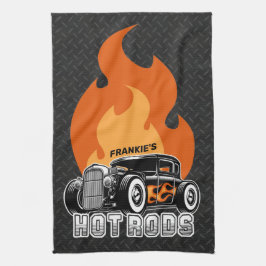 Anpassade Hetter för Retro Hot rod-kupe-Tävla för Kökshandduk