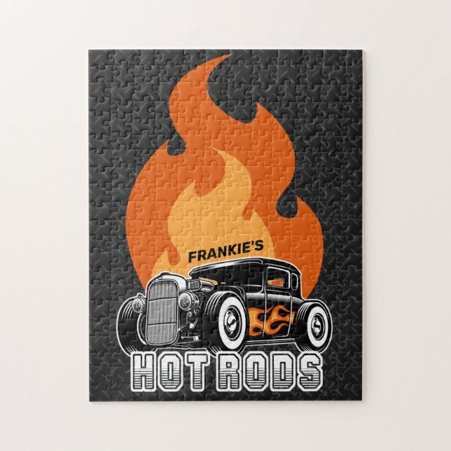 Anpassade Hetter för Retro Hot rod-kupe-Tävla för  Pussel (Vertikal)