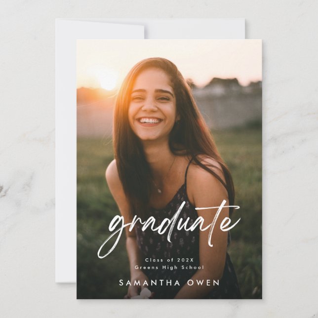 Anpassade High School Student Photo Meddelande (Framsida)