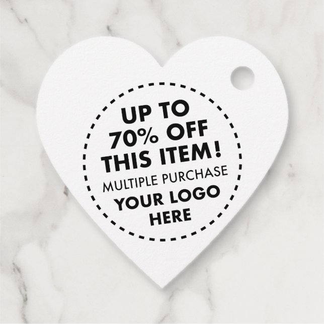 Anpassade hjärta presentkortsetiketter 70% rabatt  gåvor etiketter (Baksida)