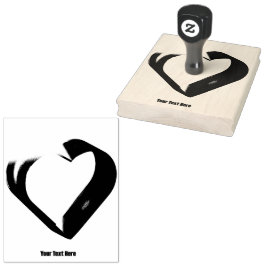 Anpassade Hjärtar texten här i Bläck Stämpel