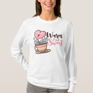 Anpassade Hjärtkaffe Aroma Tecknad T Shirt