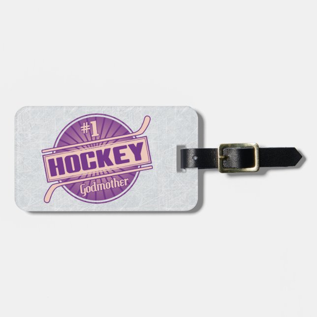 Anpassade Hockey Godmor Luggage Tag Bagagebricka (Horisontell Framsida)