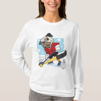 Anpassade Hockey Pug Tee Shirt