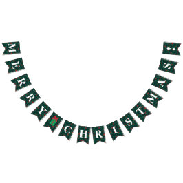 Anpassade Holly, Berries God jul! Vimplar